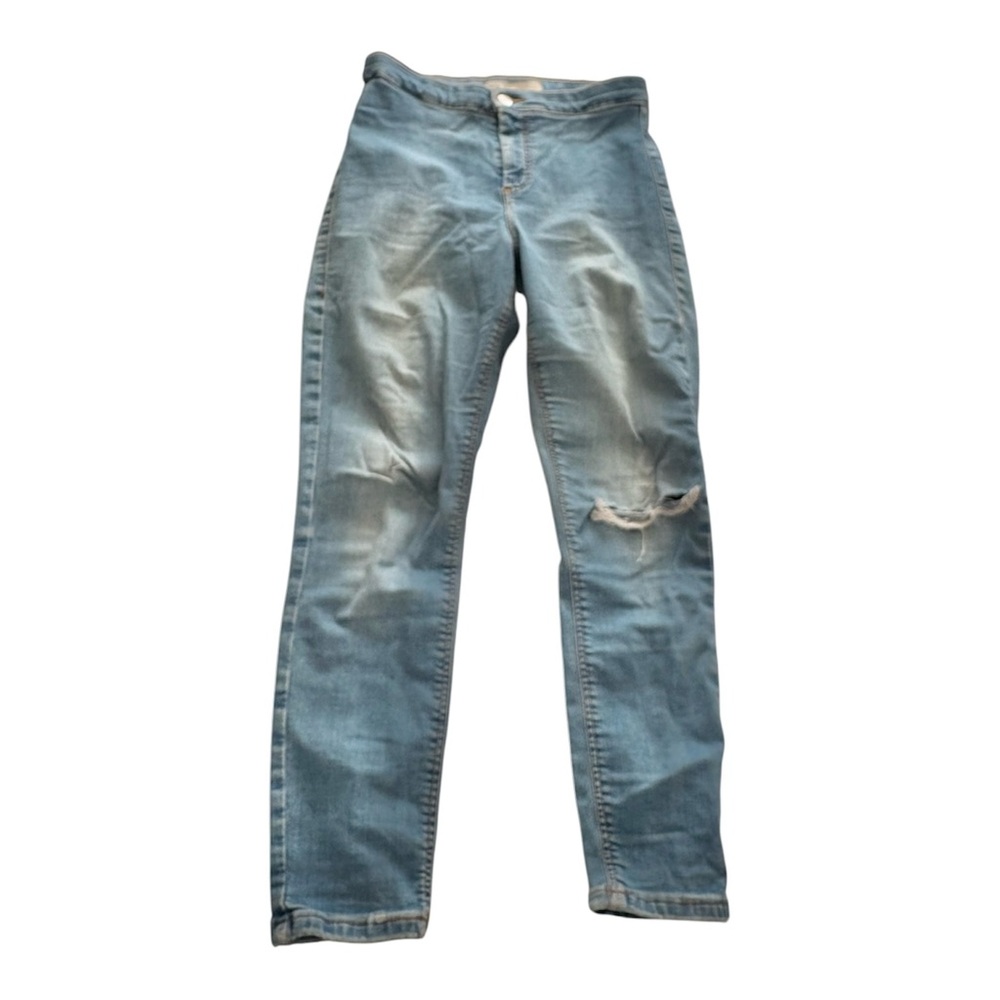 Topshop Womens Petite W30 L28 JONI Skinny Jeans with Stretch in Blue Denim - Picture 2 of 6